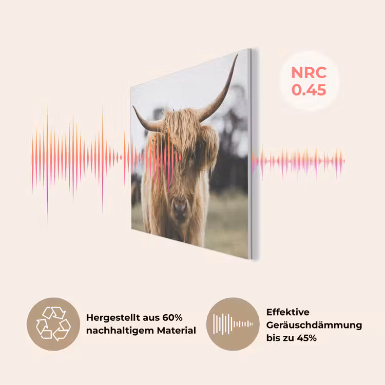 Schotse Hooglander - Koe - Gras - Dieren - Natuur PET vilt klein -USP_DE
