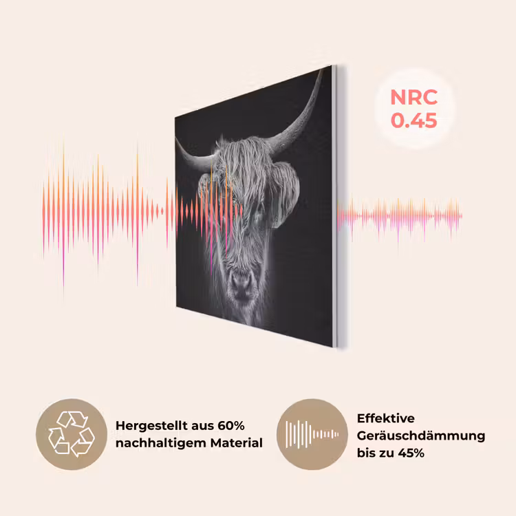 Schotse hooglander - Zwart - Koe - Dieren PET vilt klein -USP_DE