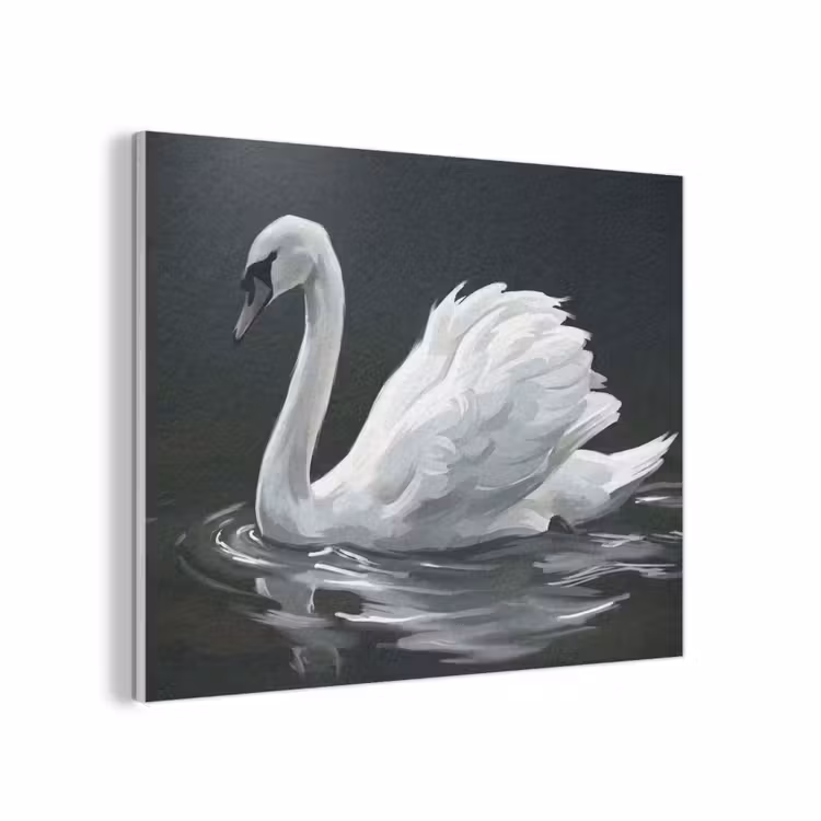 Zwaan - Water - Natuur - Realistisch - Wit PET vilt klein -3d