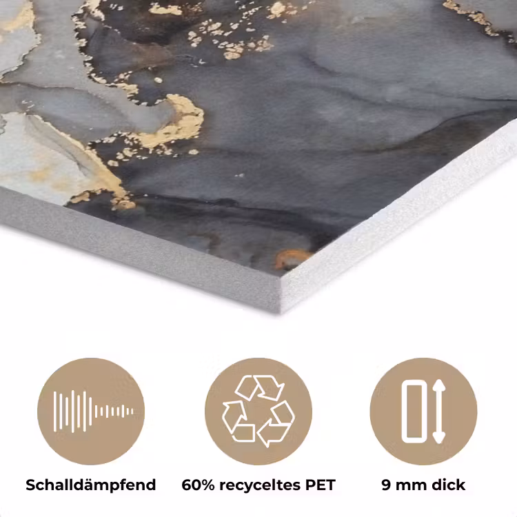 Zwart - Marmer - Luxe - Goud PET vilt klein -closeup_DE