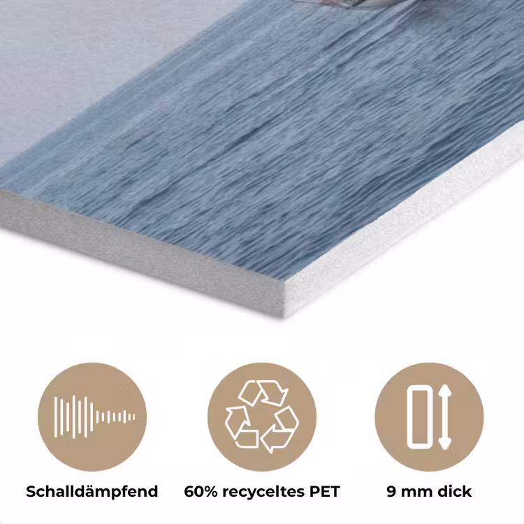 Zeilboot - Zee - Blauw PET vilt klein -closeup_DE