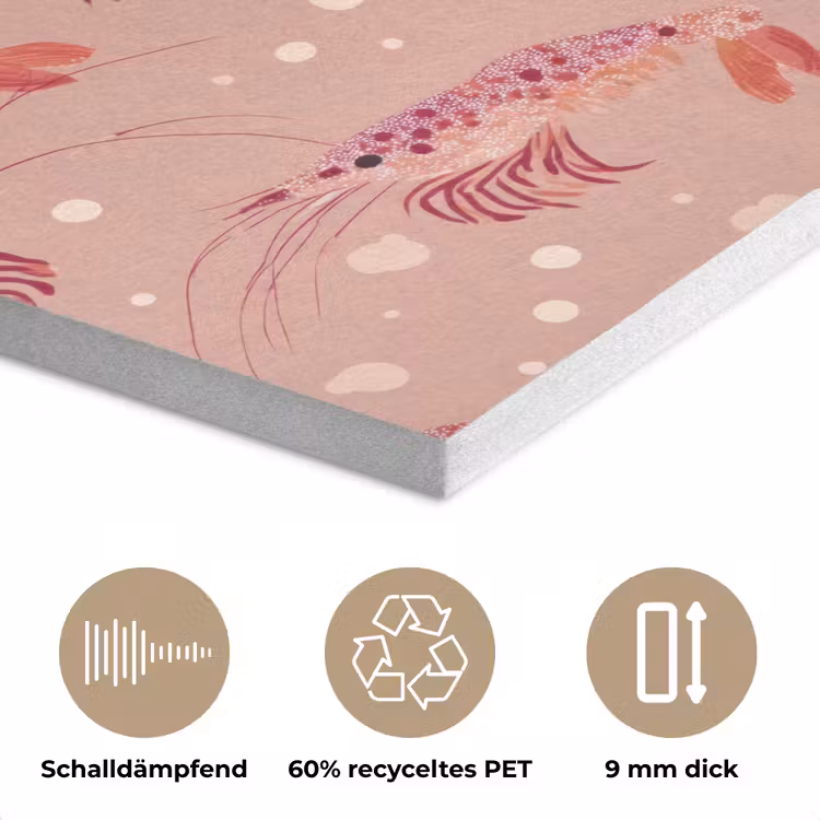 Garnalen - Stippen - Roze PET vilt klein 837 -closeup_DE