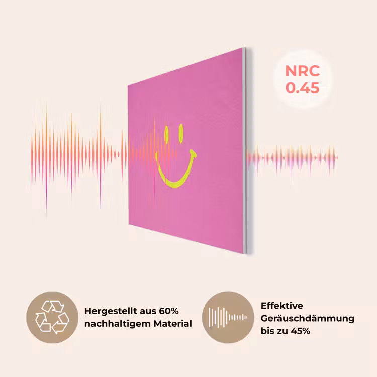 Smiley - Vrolijk - Roze PET vilt klein -USP_DE