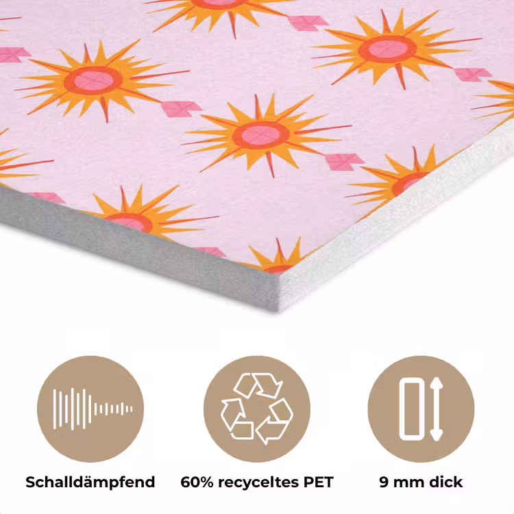 Zon - Motief - Roze PET vilt klein 837 -closeup_DE