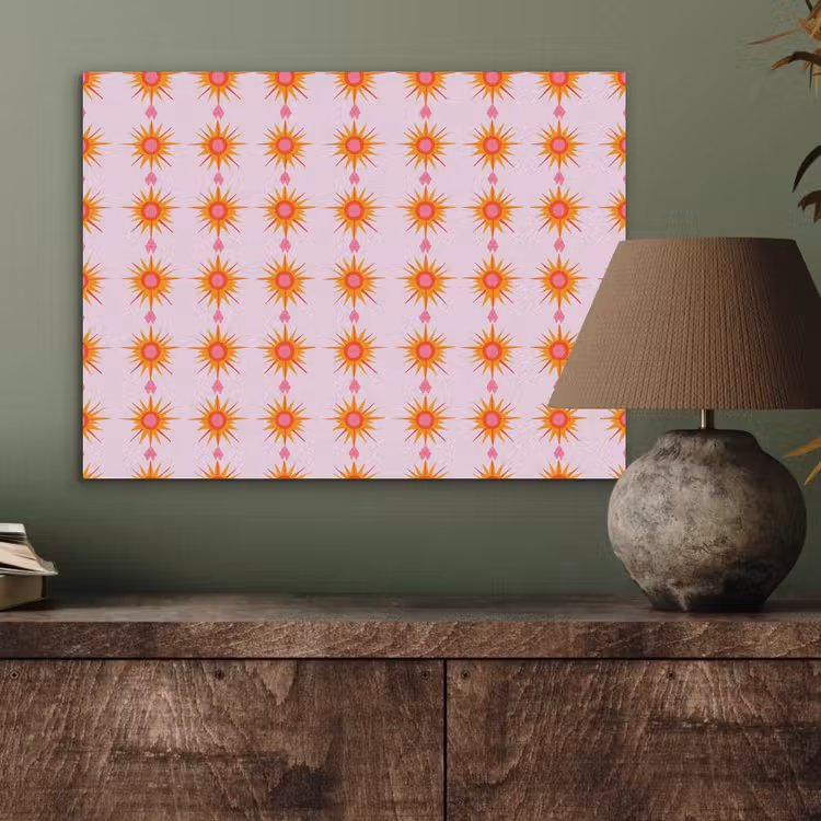 Zon - Motief - Roze PET vilt klein 837 -sfeer2