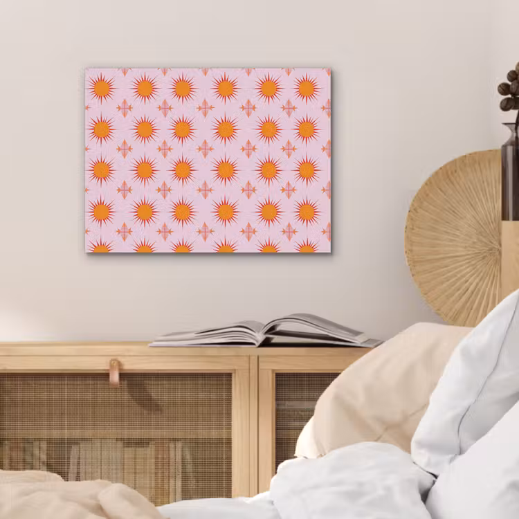 Zon - Patroon - Roze PET vilt klein 837 -sfeer3