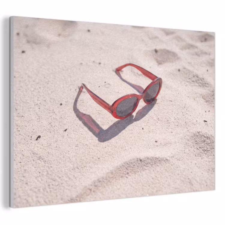 Zonnebril - Strand - Vakantie - Rood PET vilt klein -3d