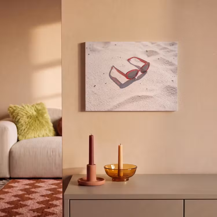 Zonnebril - Strand - Vakantie - Rood PET vilt klein -sfeer1