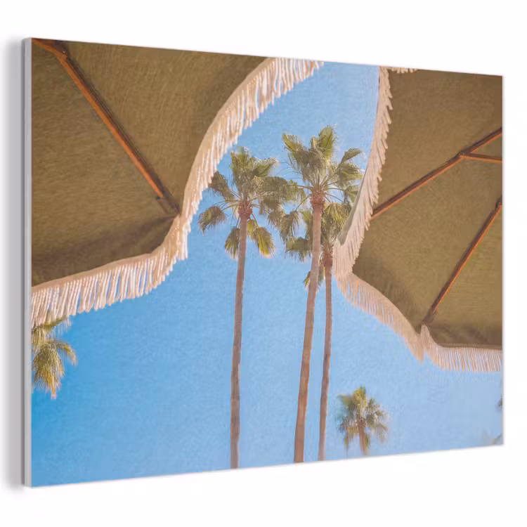 Parasol - Groen - Franjes - Zomer - Tropisch PET vilt klein -3d