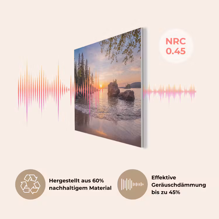Zonsondergang - Kust - Water - Natuur - Oranje PET vilt klein -USP_DE