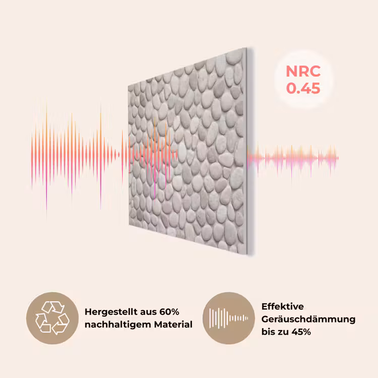 Steen - Kiezel - Natuur - Minimalistisch - Beige PET vilt klein -USP_DE