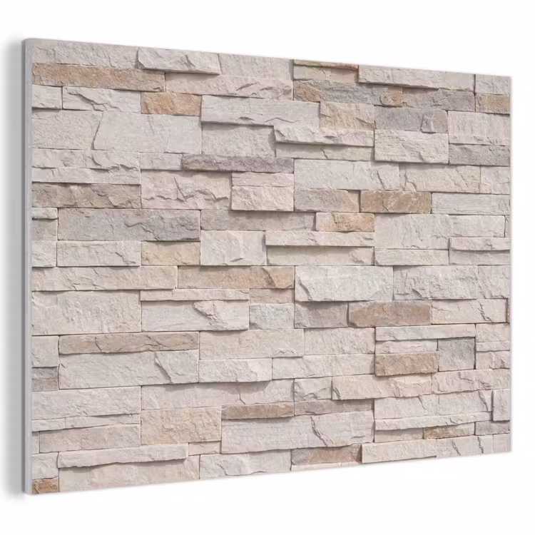 Steen - Muur - Textuur - Rustiek - Beige PET vilt klein -3d
