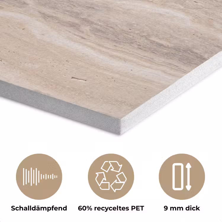 Steen - Patroon - Textuur - Natuurlijk - Beige PET vilt klein -closeup_DE