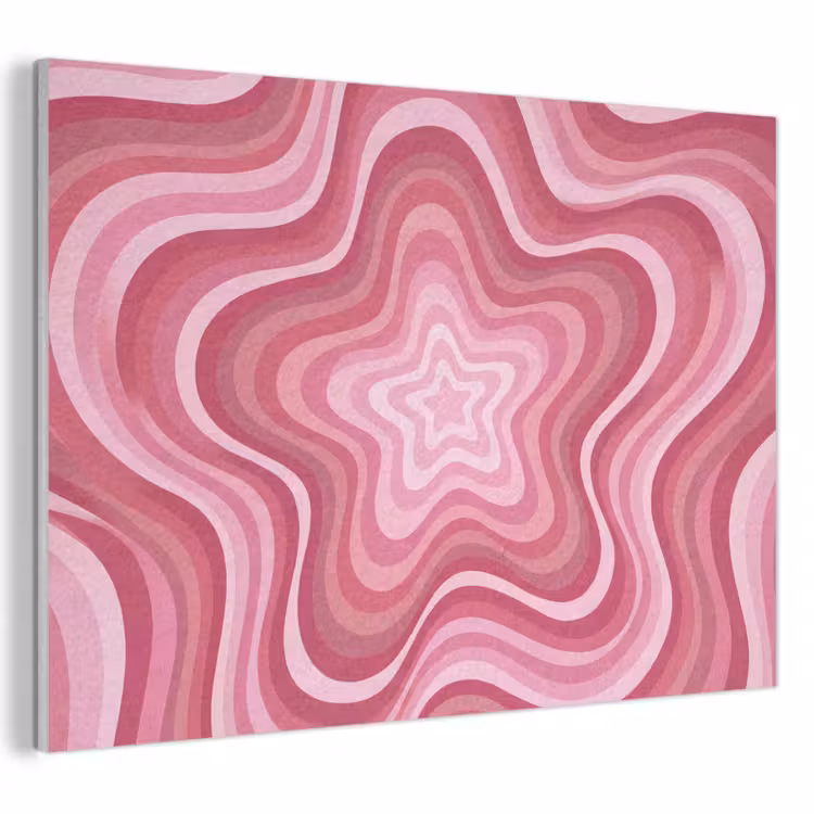 Ster - Golvend - Abstract - Roze PET vilt klein -3d