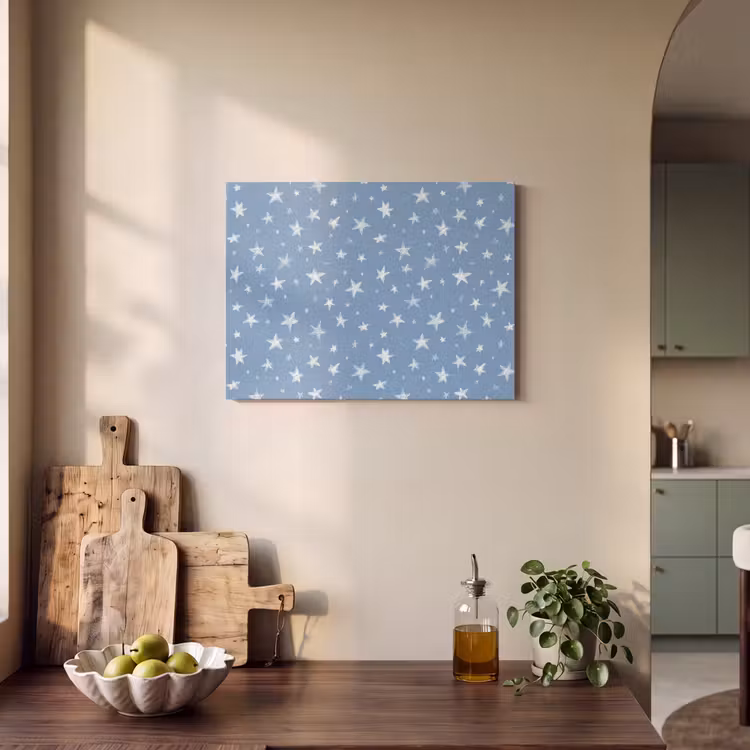 Sterretjes - Patroon - Blauw PET vilt klein 837 -sfeer2