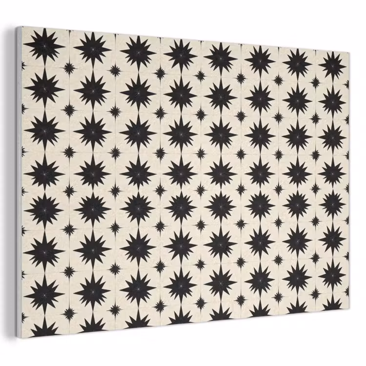 Stervormen - Geometrisch - Zwart PET vilt klein 837 -3d