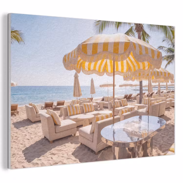 Strand - Ligbedden - Vakantie - Modern - Geel PET vilt klein -3d