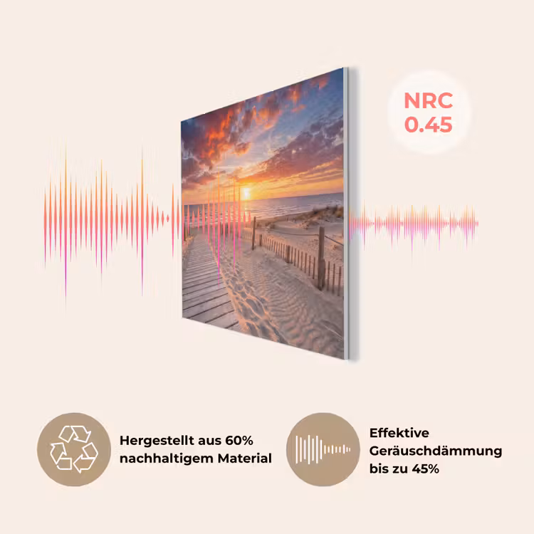 Strand - Zonsondergang - Zee - Natuur - Oranje PET vilt klein -USP_DE