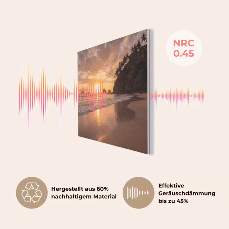Strand - Zonsondergang - Natuur - Tropisch - Oranje PET vilt klein -USP_DE