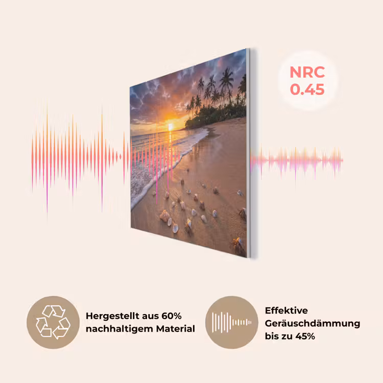 Strand - Zonsondergang - Palmbomen - Natuur - Oranje PET vilt klein -USP_DE
