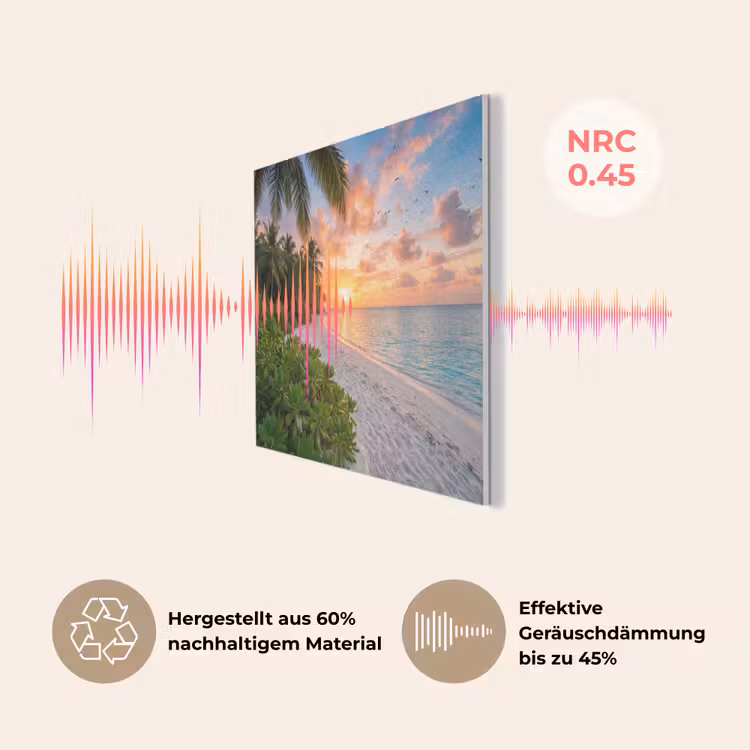 Strand - Zonsondergang - Palmbomen - Tropisch - Natuur PET vilt klein -USP_DE