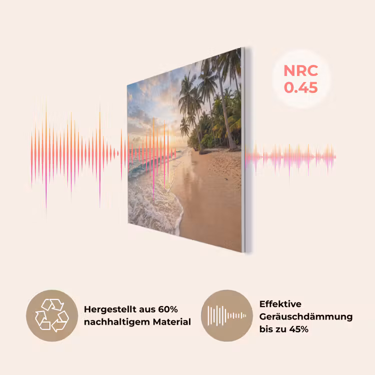 Strand - Zonsondergang - Tropisch - Natuur - Goud PET vilt klein -USP_DE