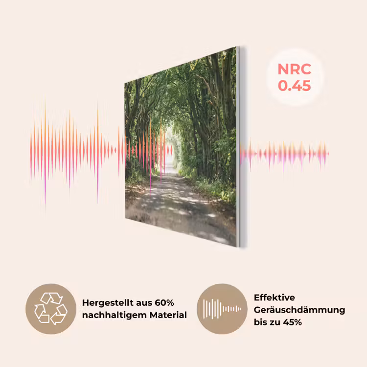 Weg - Bomen - Natuur - Groen PET vilt klein -USP_DE