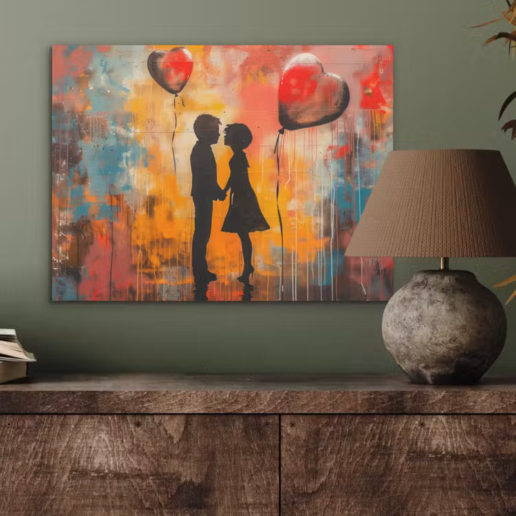 Street art - Liefde - Graffiti - Kunst - Banksy PET vilt klein -sfeer2