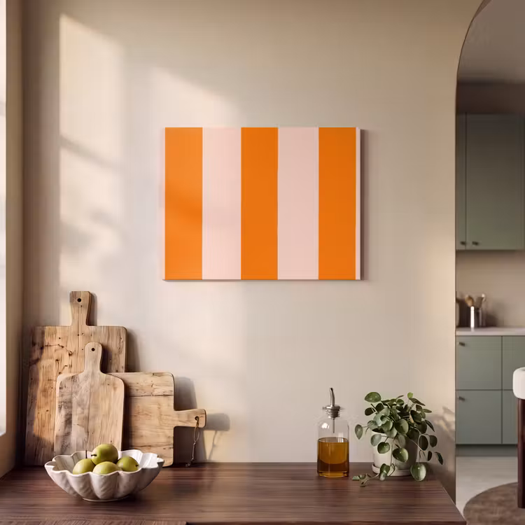 Strepen - Modern - Oranje PET vilt klein 837 -sfeer2