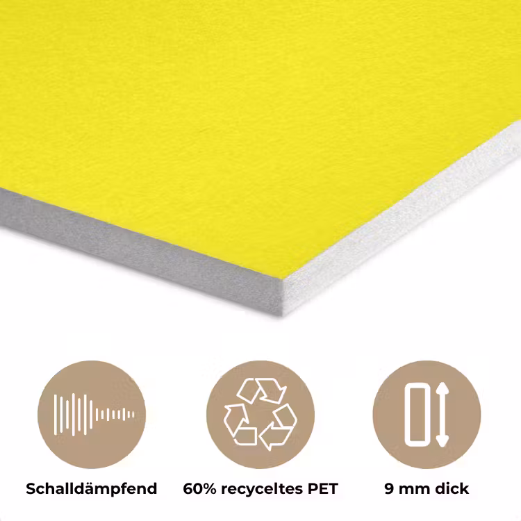 Sunshine - Glow - Geel PET vilt klein 837 -closeup_DE