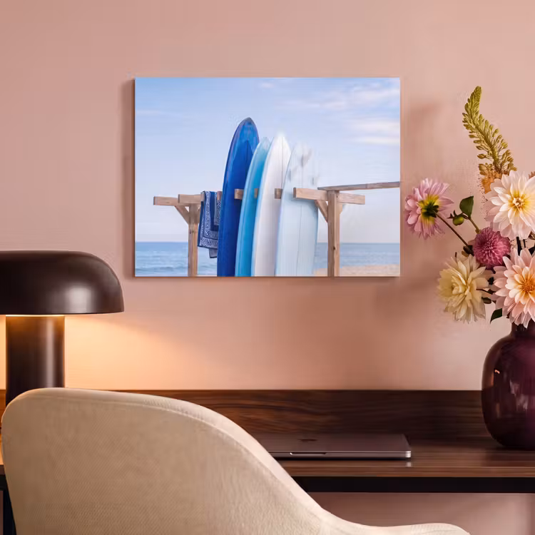 Surfplank - Strand - Zomer - Blauw - Water PET vilt klein -sfeer3