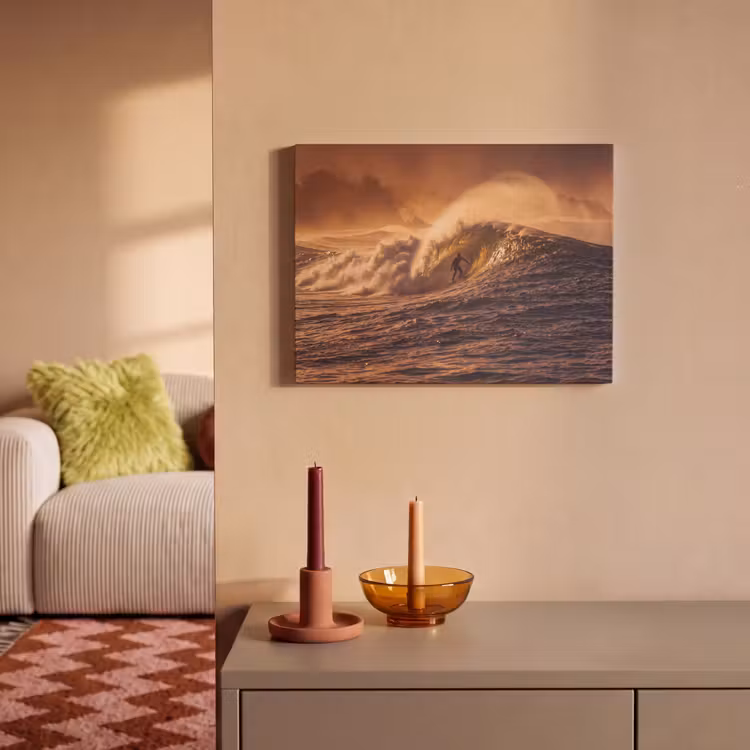 Surfer - Golf - Oceaan - Sport - Oranje PET vilt klein -sfeer1