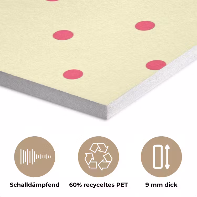 Swag - Roze - Stippen - Geel PET vilt klein -closeup_DE