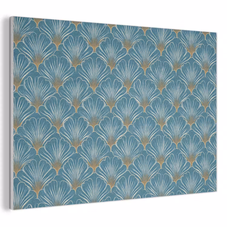 Symmetrisch - Patroon - Blauw PET vilt klein 837 -3d