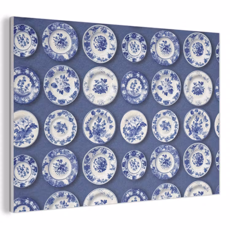 Borden - Floraal - Blauw PET vilt klein 837 -3d