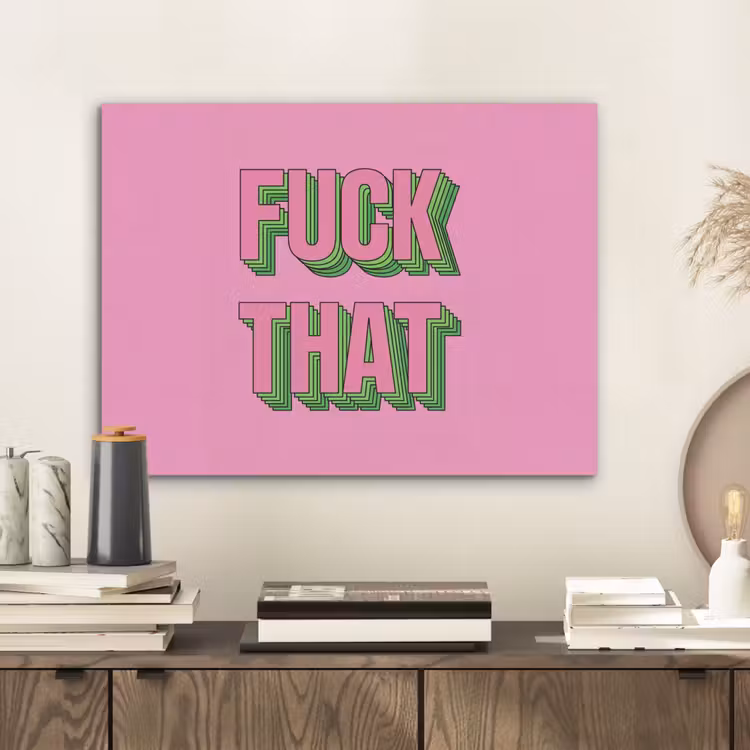 Tekst - Bold - Roze PET vilt klein -sfeer1