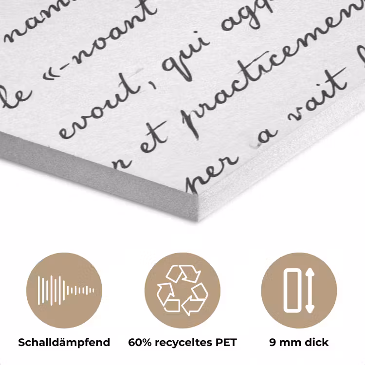 Tekst - Handschrift - Klassiek - ZwartWit PET vilt klein -closeup_DE