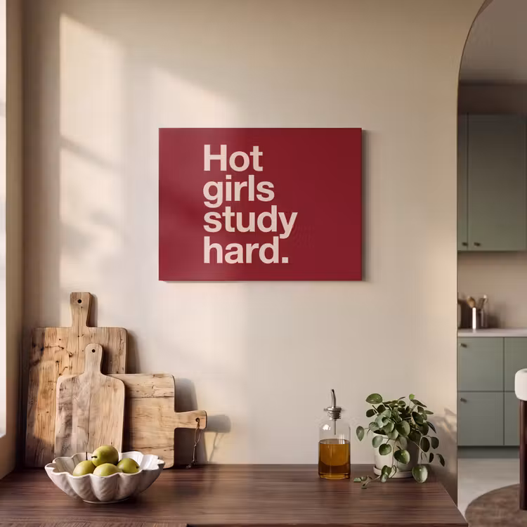 Tekst - Studie - Motivatie - Modern - Rood PET vilt klein -sfeer2