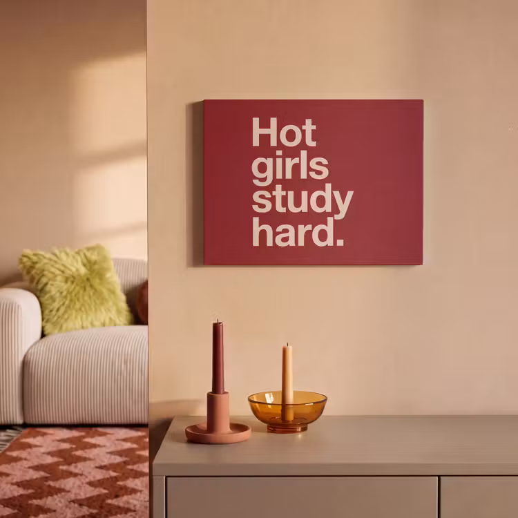 Tekst - Studie - Motivatie - Modern - Rood PET vilt klein -sfeer1
