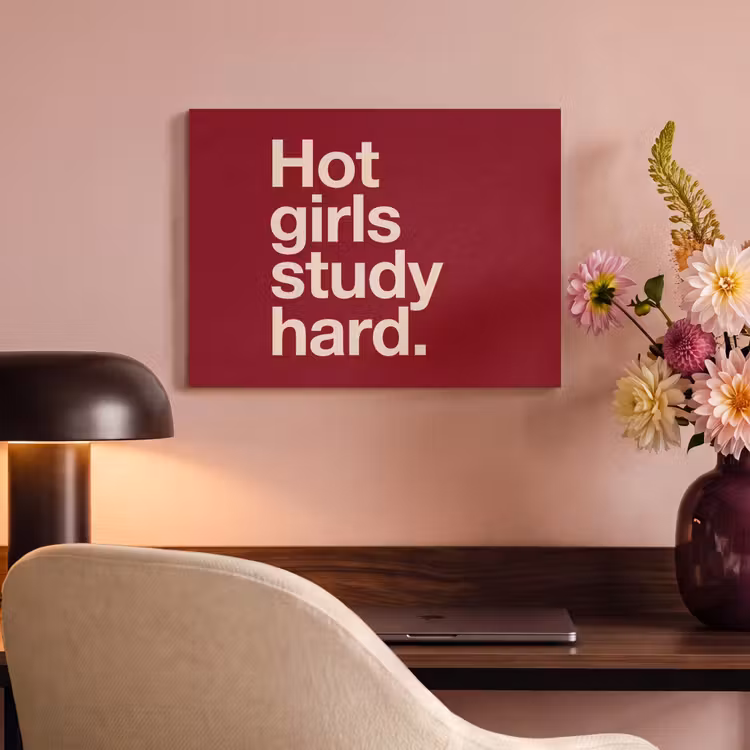 Tekst - Studie - Motivatie - Modern - Rood PET vilt klein -sfeer3
