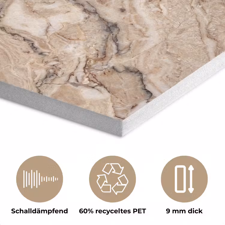 Textuur - Aders - Abstract - Modern - Beige PET vilt klein -closeup_DE