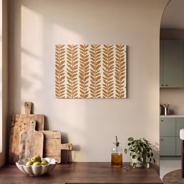 Textuur - Bladeren - Oker PET vilt klein 837 -sfeer2