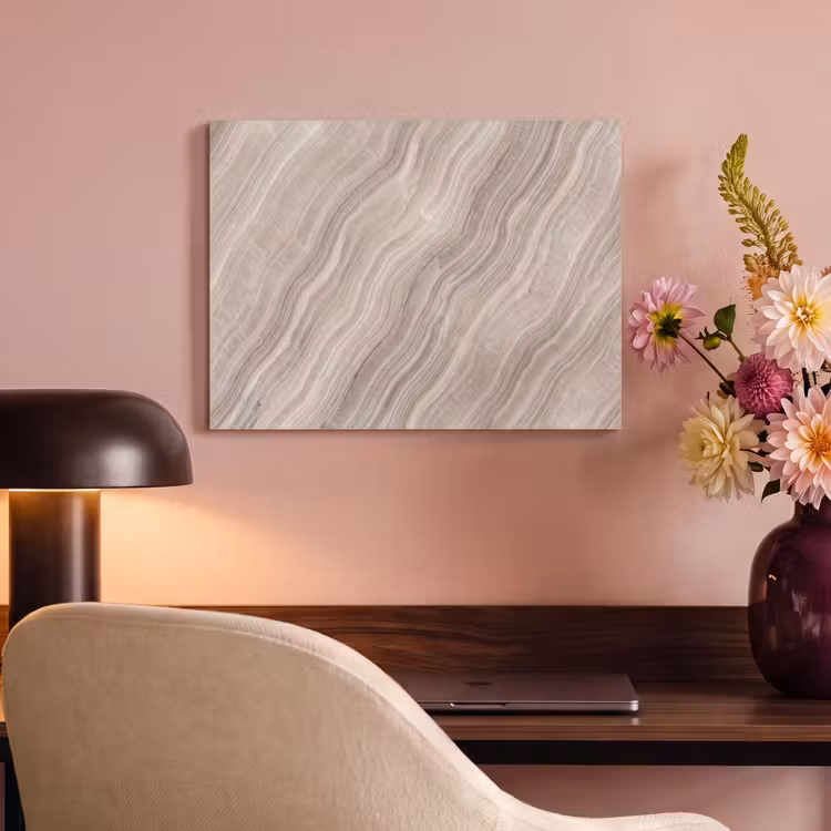 Textuur - Golvend - Abstract - Modern - Beige PET vilt klein -sfeer3