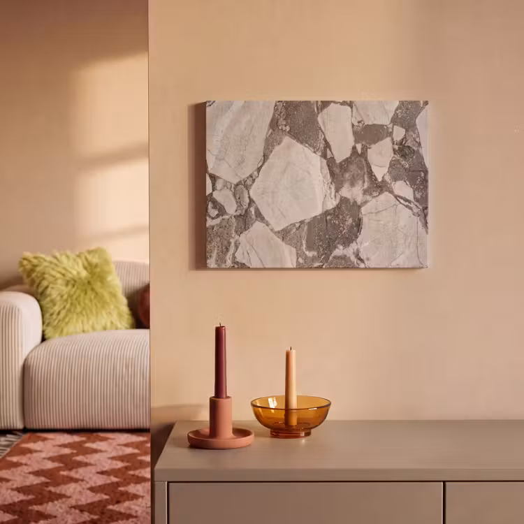 Textuur - Marmer - Abstract - Beige - Bruin PET vilt klein -sfeer1