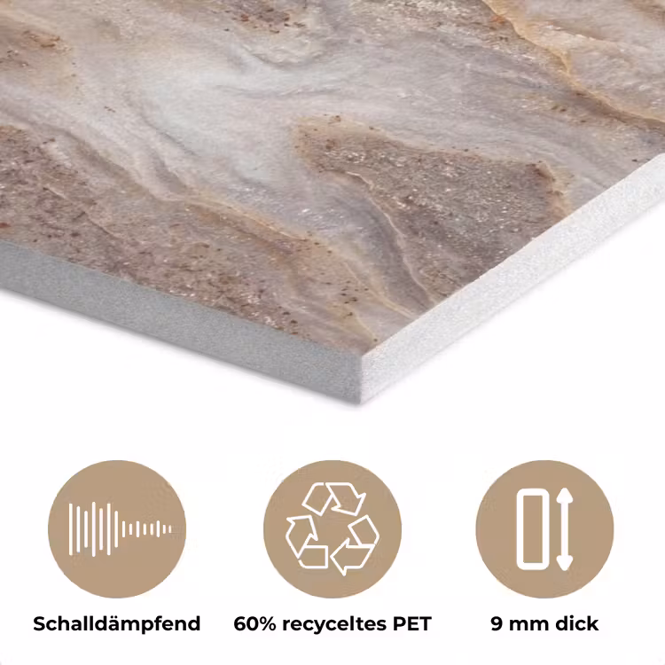 Textuur - Steen - Abstract - Beige PET vilt klein -closeup_DE