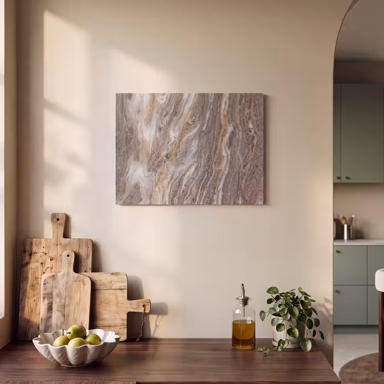 Textuur - Steen - Abstract - Beige PET vilt klein -sfeer2