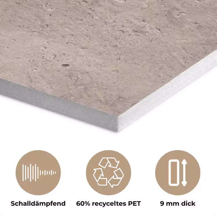 Textuur - Steen - Patroon - Rustiek - Beige PET vilt klein -closeup_DE