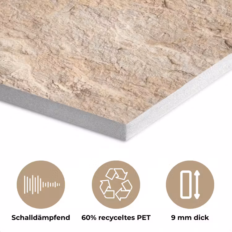 Textuur - Steen - Natuur - Beige PET vilt klein -closeup_DE