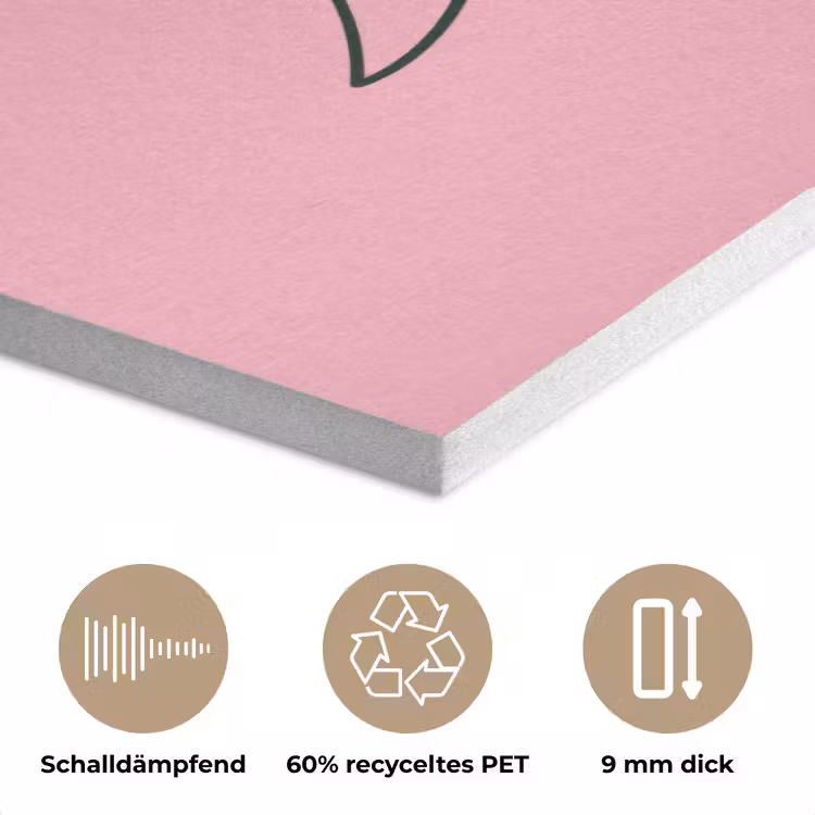 Tekstwolkje - BLAH BLAH BLAH - Roze PET vilt klein -closeup_DE