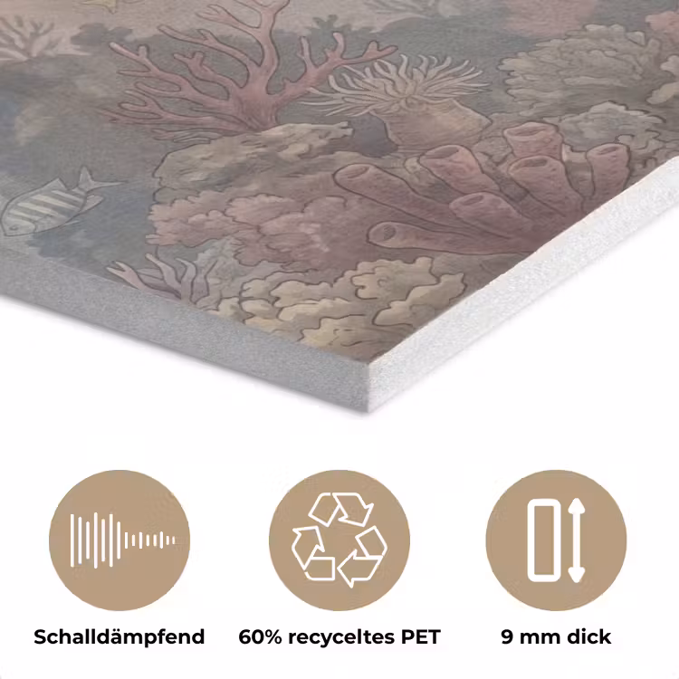 Dier - Onderwater - Oceaan - Illustratie - Zeeleven PET vilt klein -closeup_DE